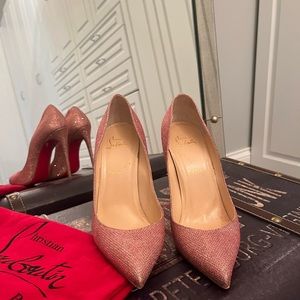 Christian Louboutin pink so Kate 120 mm glitter pumps